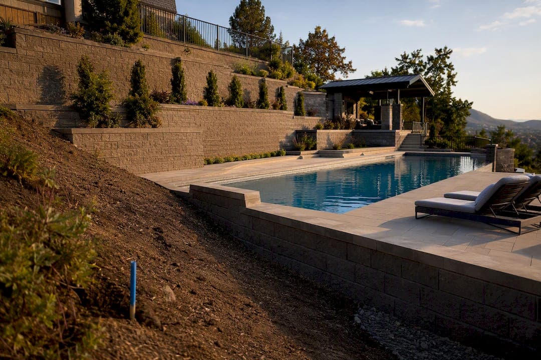 3 Ways to Build a Pool on a Sloped Yard, Map Estimates Cut Bid Risk