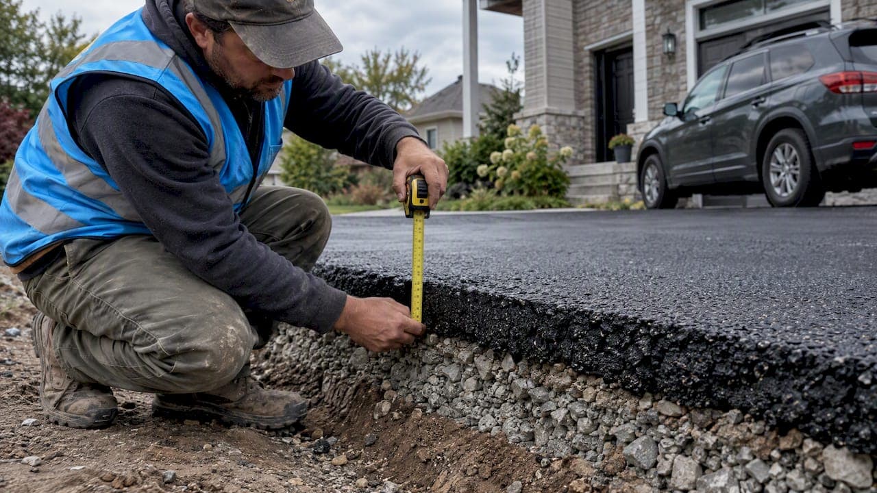 Asphalt Driveway Thickness for Homeowners: 2.5–3 in Over 6 in Base