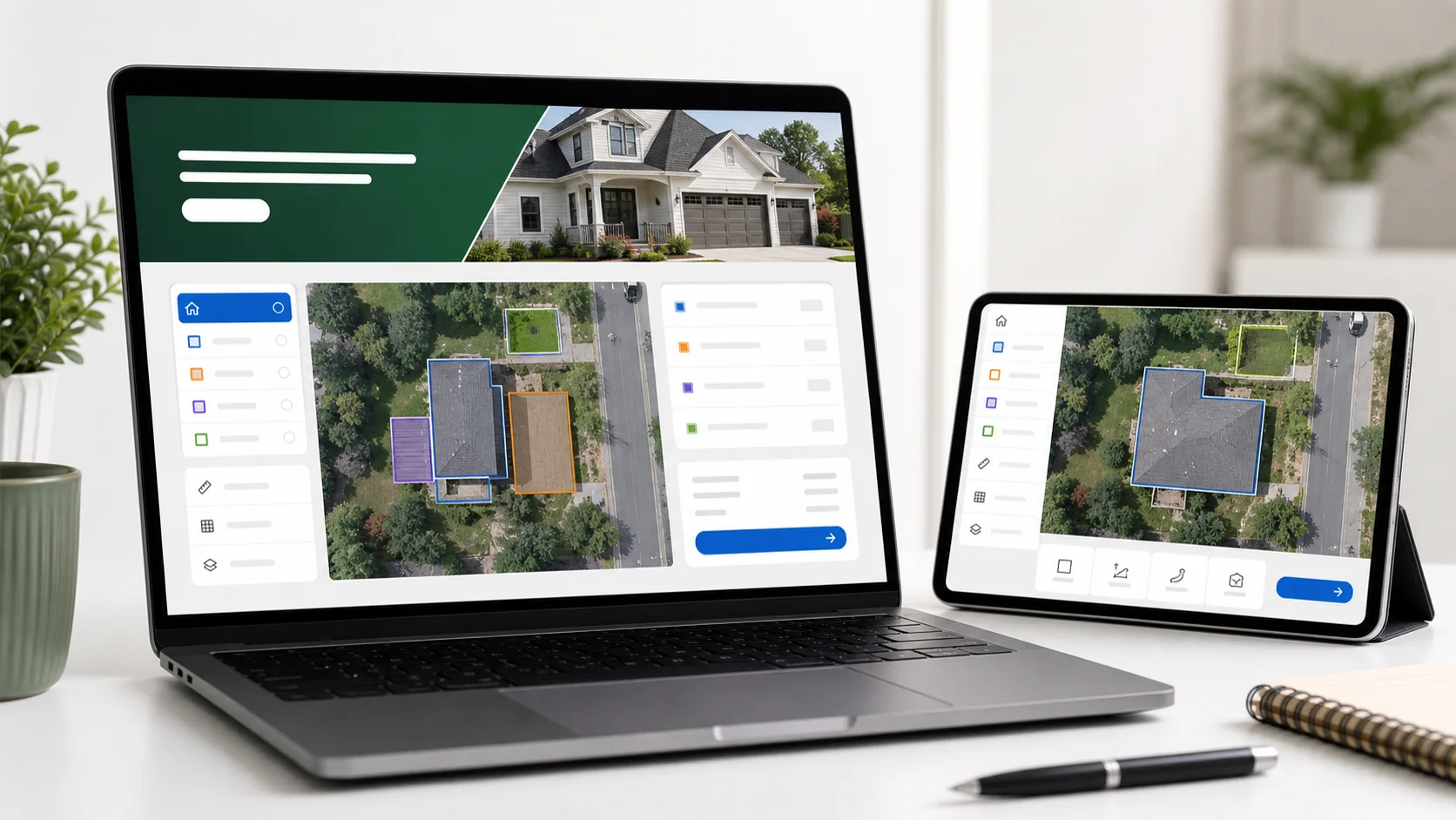 Contractor website button opening a branded estimator link