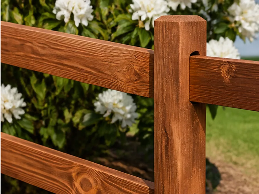 Split rail Cedar / locust upgrade fence detail