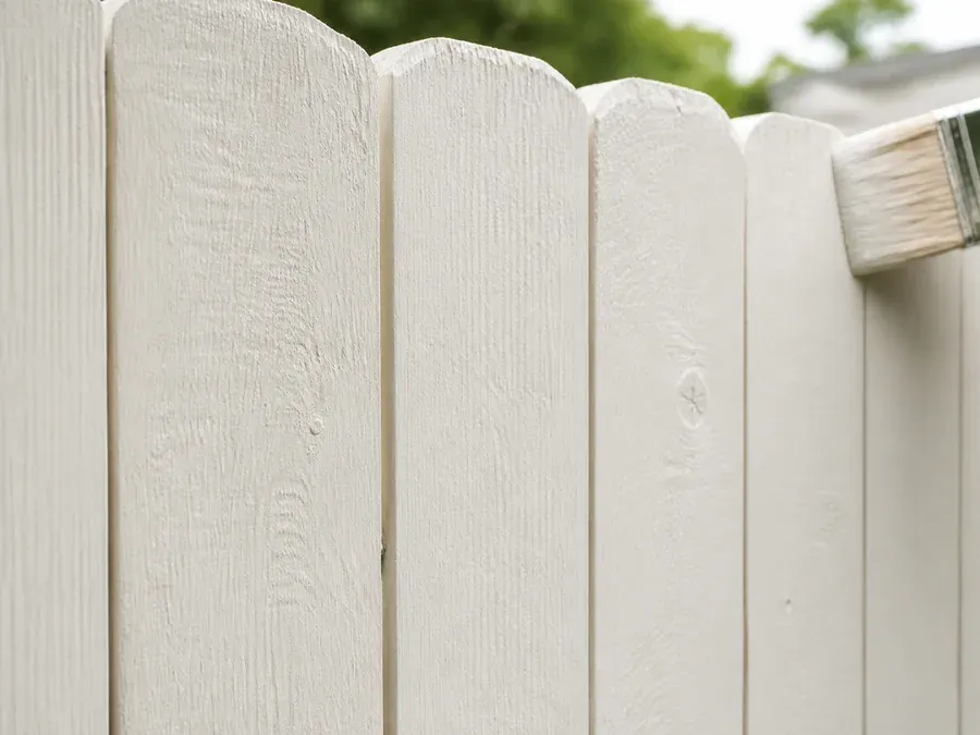 Wood privacy Paint fence detail