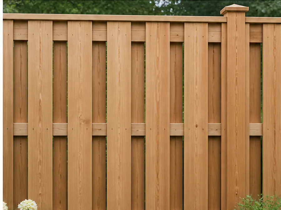 Wood privacy Shadowbox fence detail