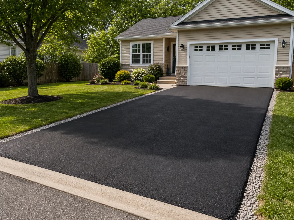 New asphalt pad asphalt example