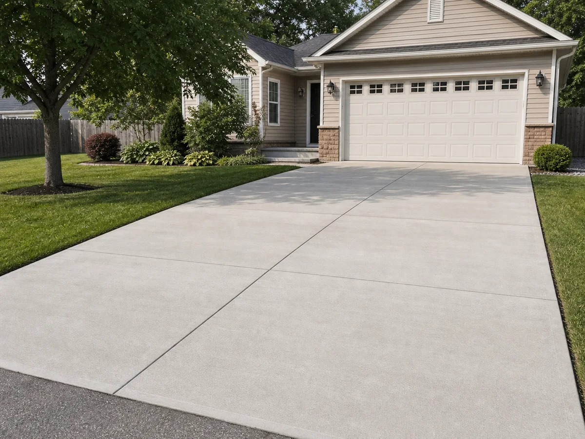 Concrete driveway concrete example